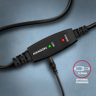 AXAGON USB Repeater Cable, 20 m | ADR-220B | USB Type A to USB Type B