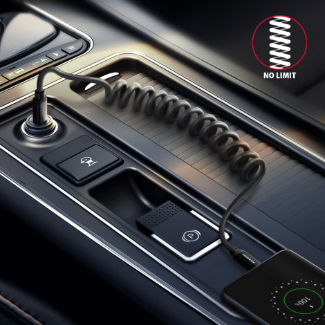 AXAGON Twister Cable, 0.6 m | BUCM-CM10TB | USB Type C to USB Type C