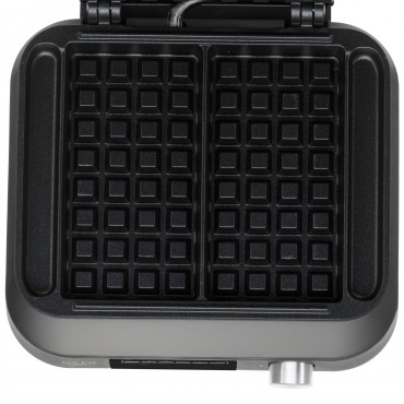 Adler Waffle Maker with LED Display | AD 3087 | 2200 W | Number of pastry 2 | Belgium | Black
