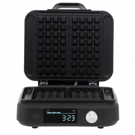 Adler Waffle Maker with LED Display | AD 3087 | 2200 W | Number of pastry 2 | Belgium | Black