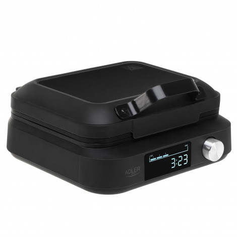 Adler Waffle Maker with LED Display | AD 3087 | 2200 W | Number of pastry 2 | Belgium | Black