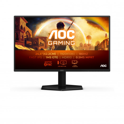 AOC 25G42E | 25 " | IPS | FHD | 16:9 | 180 Hz | 1 ms | 1920 x 1080 pixels | 300 cd/m | HDMI ports quantity 1 | Black