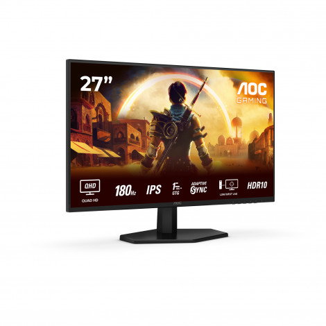 AOC Q27G42XE | 27 " | IPS | QHD | 16:9 | 180 Hz | 1 ms | 2560 x 1440 pixels | 300 cd/m | HDMI ports quantity 2 | Black