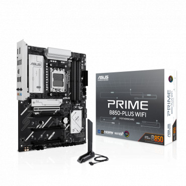 Asus PRIME B850-PLUS WIFI | Processor family AMD | Processor socket AM5 | DDR5 | Supported hard disk drive interfaces M.2, SATA 