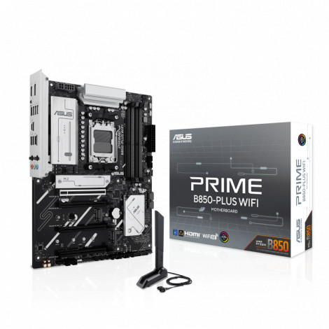 Asus PRIME B850-PLUS WIFI | Processor family AMD | Processor socket AM5 | DDR5 | Supported hard disk drive interfaces M.2, SATA 