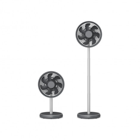 Duux Fan | Rize Flex | Stand Fan | Grey | Diameter 21 cm | Number of speeds 4 | Oscillation | 10 W | No