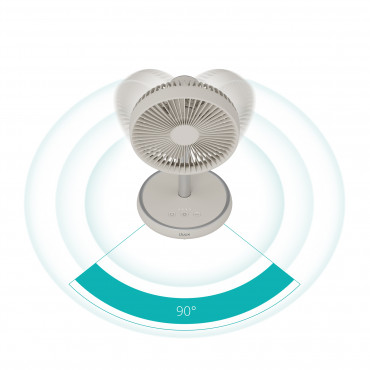 Duux Fan | Rize Flex | Stand Fan | Greige | Diameter 21 cm | Number of speeds 4 | Oscillation | 10 W | No