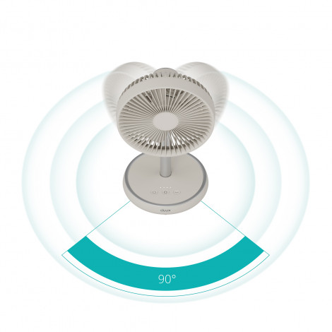 Duux Fan | Rize Flex | Stand Fan | Greige | Diameter 21 cm | Number of speeds 4 | Oscillation | 10 W | No