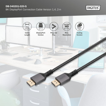Digitus Connection Cable | DB-340201-020-S | DisplayPort to DisplayPort