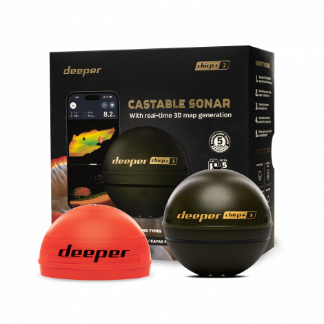 Deeper Smart Sonar Chirp+3 | Sonar | Wi-Fi | Brown Green