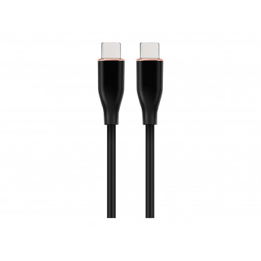 Cablexpert Premium Silicon Type-C Power Delivery (PD) Charging and Data Cable, 1.5 m | CC-USB2S-CMCM-1.5M-BK