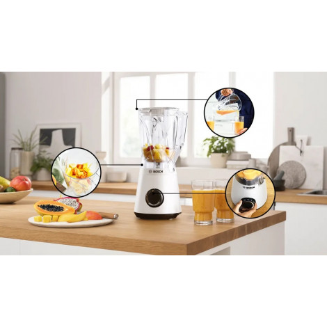 Bosch Blender | MMB6141W VitaPower Series 4 | Tabletop | 1200 W | Jar material Tritan | Jar capacity 1.5 L | White