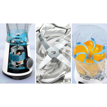 Bosch Blender | MMB6141W VitaPower Series 4 | Tabletop | 1200 W | Jar material Tritan | Jar capacity 1.5 L | White