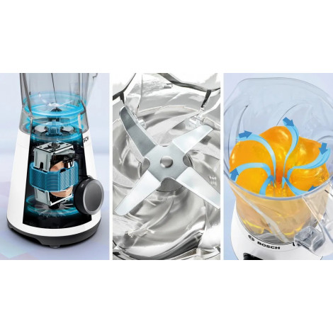 Bosch Blender | MMB6141W VitaPower Series 4 | Tabletop | 1200 W | Jar material Tritan | Jar capacity 1.5 L | White