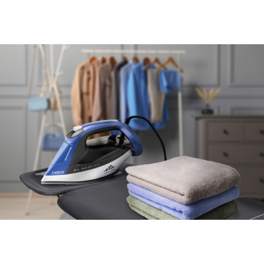 ETA Steam Iron | ETA227690000 Chloe | Steam Iron | 2600 W | Water tank capacity 350 ml | Continuous steam 40 g/min | Silver/Blue