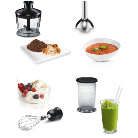 Bosch | Blender | CleverMixx MSM2650B | Hand Blender | 600 W | Number of speeds 12 | Chopper | Black