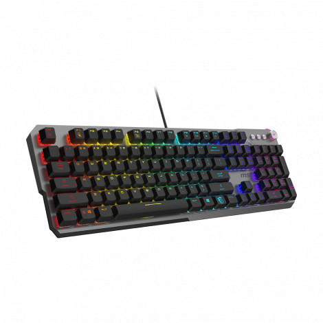 MSI STRIKE 600 SILENT US | Gaming Keyboard | Wired | US | USB 2.0 | KAILH Midnight PRO Silent Tactile