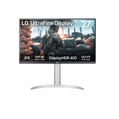 LG 27UP650K-W | 27 " | IPS | UHD | 16:9 | 60 Hz | 5 ms | 3840 x 2160 pixels | 400 cd/m | HDMI ports quantity 2