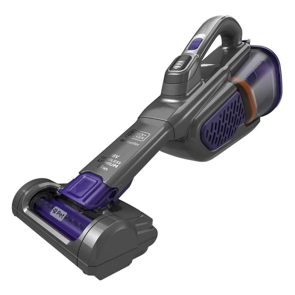 BLACK & DECKER Vacuum Cleaner | BHHV520BFP-QW | Cordless operating | 18 V | Black/Purple