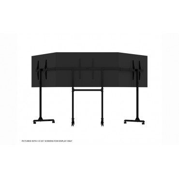 Next Level Racing | Floor stand | Free Standing Triple Monitor stand | 3 x 32- 65 " | Maximum weight (capacity) 70 kg | Black