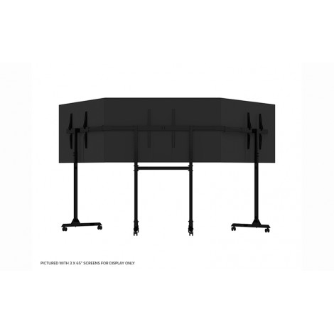 Next Level Racing | Floor stand | Free Standing Triple Monitor stand | 3 x 32- 65 " | Maximum weight (capacity) 70 kg | Black