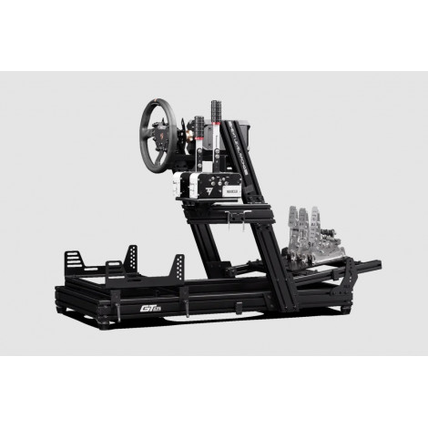Next Level Racing | Aluminum Carbon Steel | Racing Simulator Cockpit | GTElite Wheel Plate Edition | Black