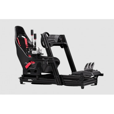 Next Level Racing | Aluminum Carbon Steel | Racing Simulator Cockpit | GTElite Wheel Plate Edition | Black