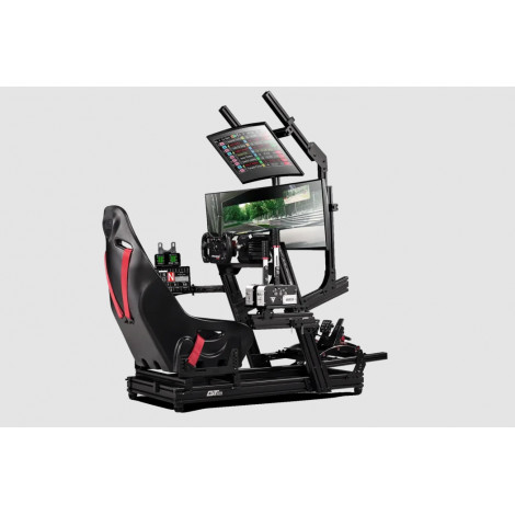 Next Level Racing | Aluminum Carbon Steel | Racing Simulator Cockpit | GTElite Wheel Plate Edition | Black