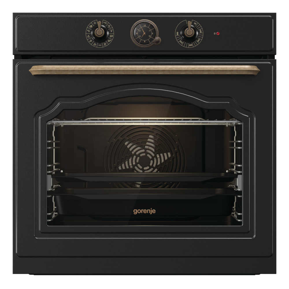 Gorenje Oven | BOS67372CLB | 77 L | Electric | AquaClean | Mechanical control | Steam function | Height 59.5 cm | Width 59.5 cm 