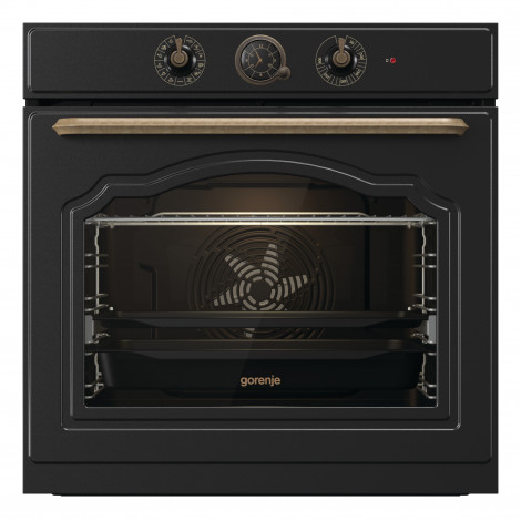 Gorenje Oven | BOS67372CLB | 77 L | Electric | AquaClean | Mechanical control | Steam function | Height 59.5 cm | Width 59.5 cm 