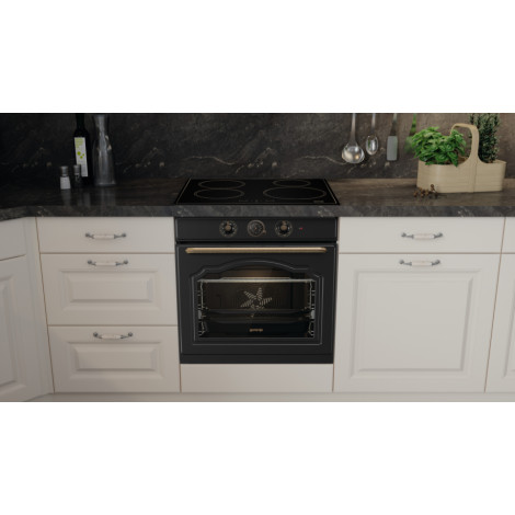 Gorenje Oven | BOS67372CLB | 77 L | Electric | AquaClean | Mechanical control | Steam function | Height 59.5 cm | Width 59.5 cm 