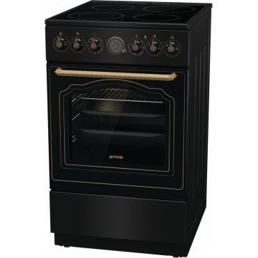 Gorenje Cooker | GECS5B70CLB | Hob type Vitroceramic | Oven type Electric | Black | Width 50 cm | Depth 59.4 cm | 70 L
