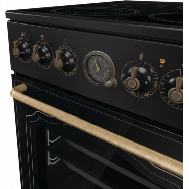Gorenje Cooker | GECS5B70CLB | Hob type Vitroceramic | Oven type Electric | Black | Width 50 cm | Depth 59.4 cm | 70 L