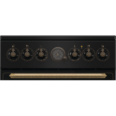 Gorenje Cooker | GECS5B70CLB | Hob type Vitroceramic | Oven type Electric | Black | Width 50 cm | Depth 59.4 cm | 70 L
