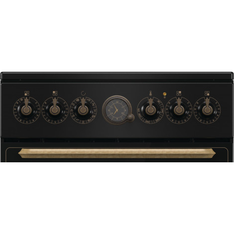 Gorenje Cooker | GECS5B70CLB | Hob type Vitroceramic | Oven type Electric | Black | Width 50 cm | Depth 59.4 cm | 70 L