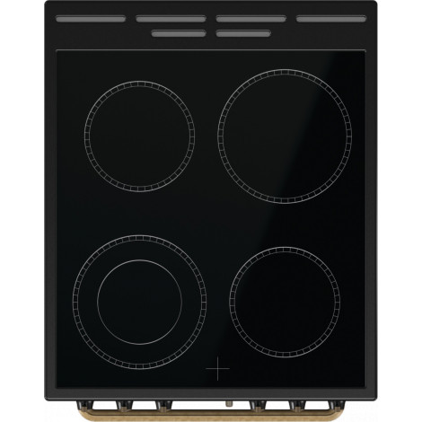 Gorenje Cooker | GECS5B70CLB | Hob type Vitroceramic | Oven type Electric | Black | Width 50 cm | Depth 59.4 cm | 70 L