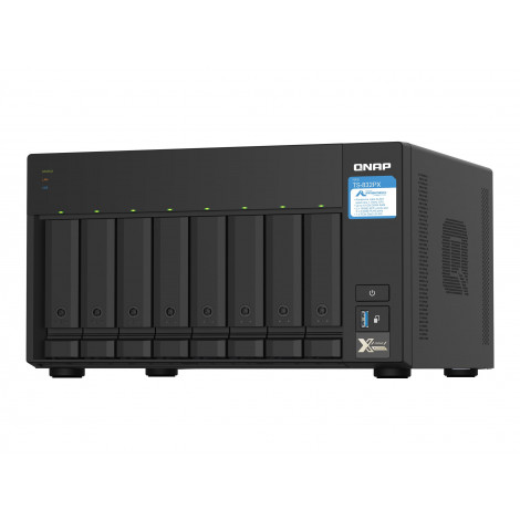 QNAP | 8-Bay QTS NAS | TS-832PX-4G | Up to 8 HDD/SSD Hot-Swap | AnnapurnaLabs Alpine | AL324 ARM Cortex-A57 Quad-Core | Processo