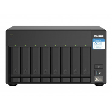 QNAP | 8-Bay QTS NAS | TS-832PX-4G | Up to 8 HDD/SSD Hot-Swap | AnnapurnaLabs Alpine | AL324 ARM Cortex-A57 Quad-Core | Processo