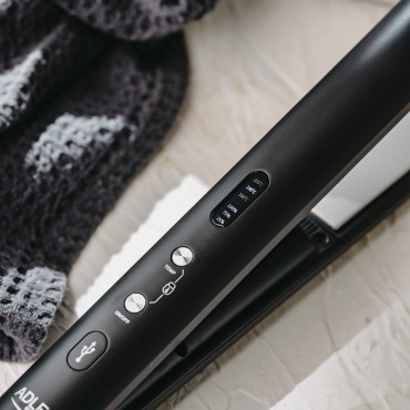 Adler Cordless Hair Straightener | AD 2327 | Ceramic heating system | Display LED | Temperature (min) 160 C | Temperature (max) 