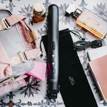 Adler Cordless Hair Straightener | AD 2327 | Ceramic heating system | Display LED | Temperature (min) 160 C | Temperature (max) 