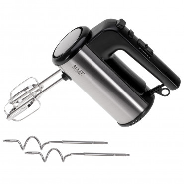 Adler Hand mixer | AD 4232 | Hand Mixer | 900 W | Number of speeds 5 | Turbo mode | Black/Stainless Steel
