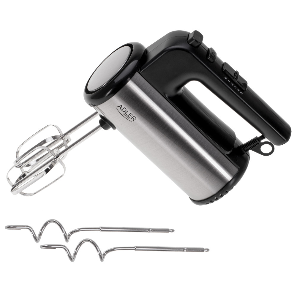 Adler Hand mixer | AD 4232 | Hand Mixer | 900 W | Number of speeds 5 | Turbo mode | Black/Stainless Steel