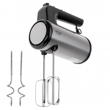 Adler Hand mixer | AD 4232 | Hand Mixer | 900 W | Number of speeds 5 | Turbo mode | Black/Stainless Steel