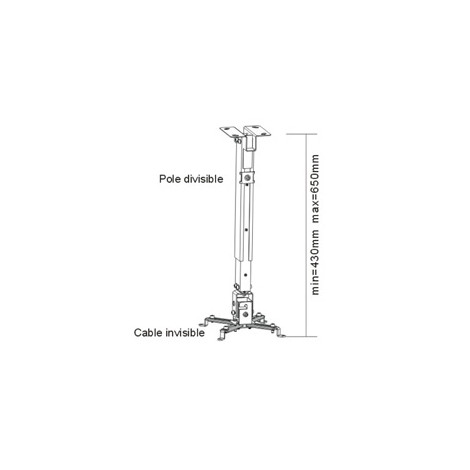 Sunne | Projector Ceiling mount | Tilt, Swivel | Maximum weight (capacity) 20 kg | Black
