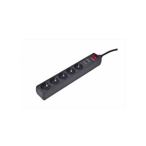 Surge Protector SPG5-C-5/ 1.5 m/ 5 Sockets/ Black