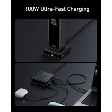 Anker Prime Charging Base for Power Bank, 100W | A1902311 | Black