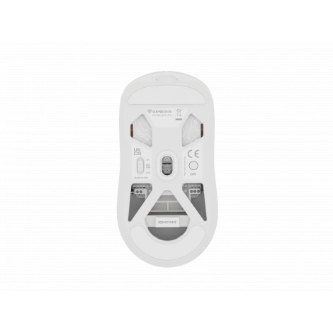 Genesis Zircon 660 PRO | Wireless/Wired | Gaming Mouse | 2.4 GHz, Bluetooth, USB | White