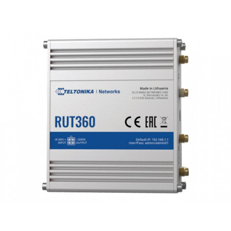 Teltonika Industrial Cellular Router RUT360 LTE CAT6 1 x LAN ports, 10/100 Mbps, compliance with IEEE 802.3, IEEE 802.3u standar