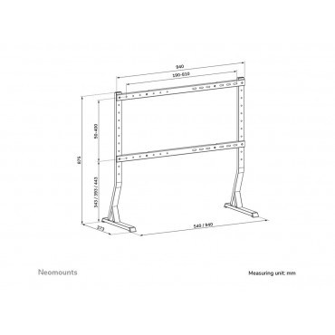 Neomounts DS45-430BL18 TV stand 1 screen - 45-90" - 0-60 kg - VESA 200x200-800x400 - height adjustment 10 cm - black | Neomounts