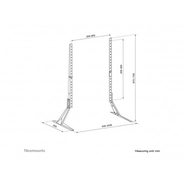 Neomounts DS45-430BL19 TV stand 1 screen - 23-75" - 0-40 kg - VESA 200x200-800x400 - height adjustment 6,2 cm - black | Neomount